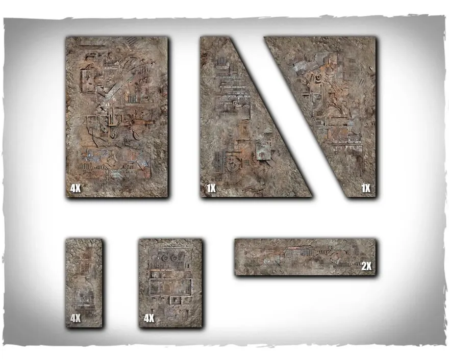 Deepcut Warhammer 40k 11th ed Terrain Areas Footprints - Orcs