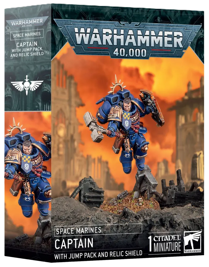 Space Marines Captain with Jump Pack and Relic Shield
