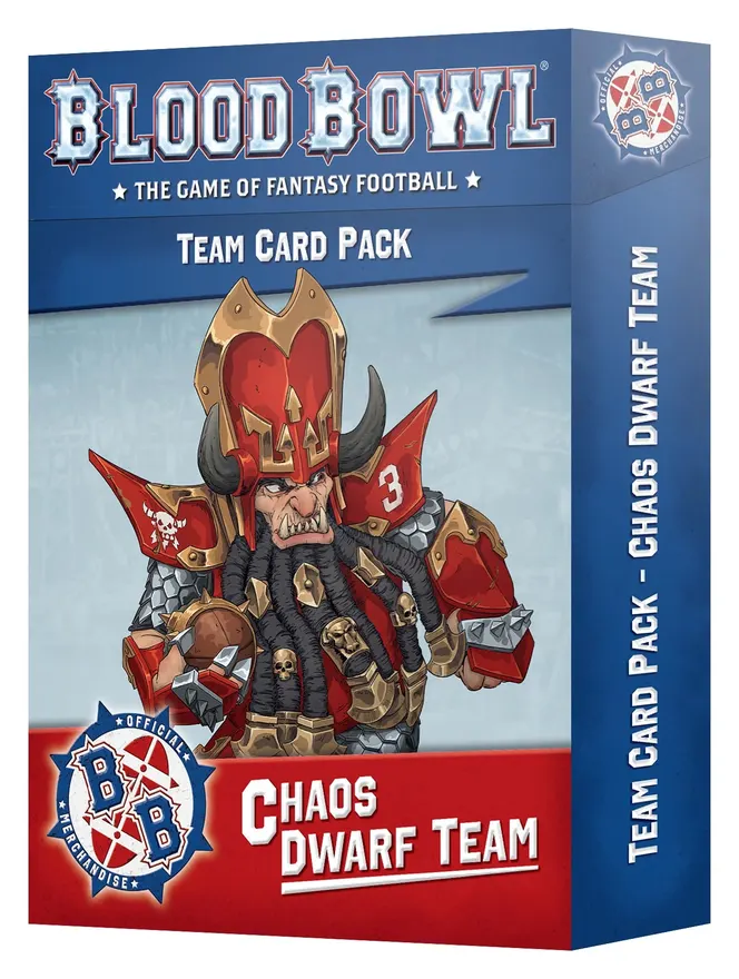 Games Workshop Blood Bowl Chaos Dwarf Team – Card Pack