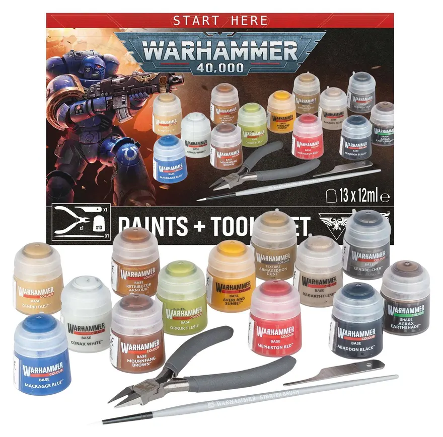 Warhammer 40,000: Paint + Tools Set