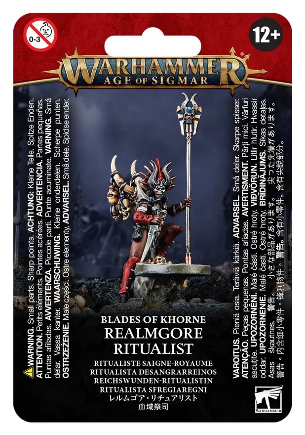 Realmgore Ritualist miniatura in plastica Blades OF Khorne warhammer AGE OF Sigmar età 12+ Games Workshop - 1