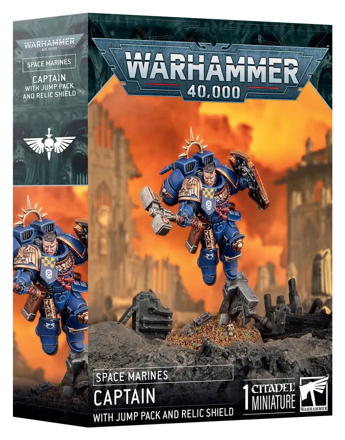 Warhammer 40,000: Space Marines - Captain with Jump Pack and Relic Shield