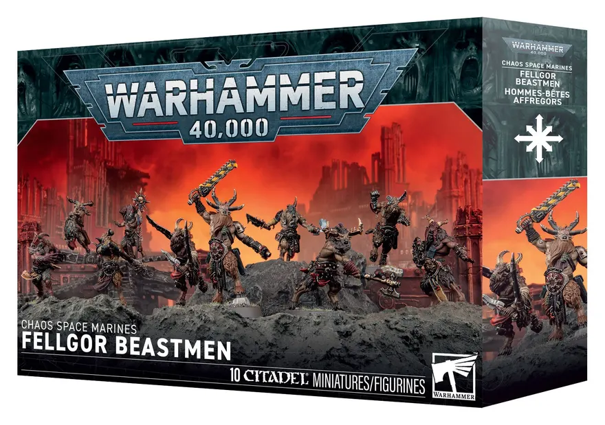 FELLGOR BEASTMEN set di miniature CHAOS SPACE MARINES games workshop WARHAMMER 40K età 12+