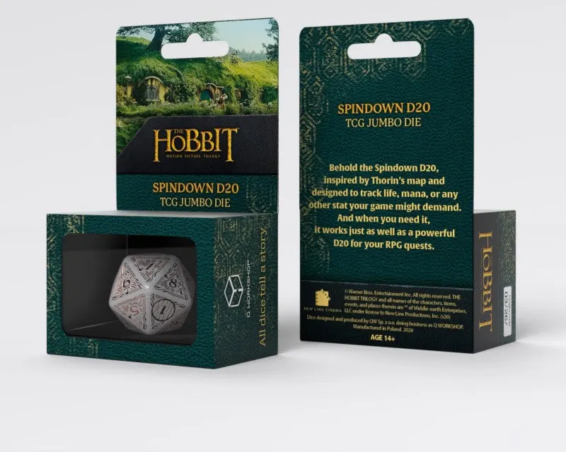 The Hobbit Spindown D20 - Radiant TCG Jumbo Die (Q-Workshop)