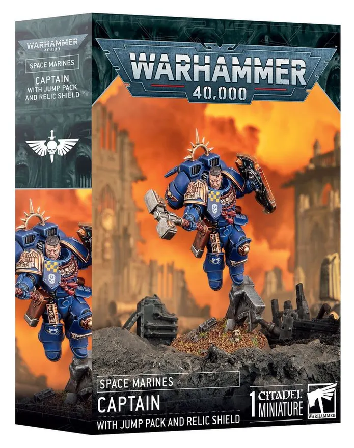 Captain with Jump Pack and Relic Shield