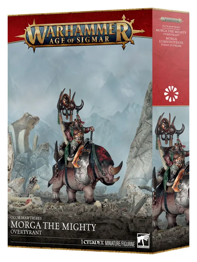 MORGA THE MIGHTY la possente GRANTIRANNA overtyrant OGOR MAWTRIBES warhammer AGE OF SIGMAR età 12+