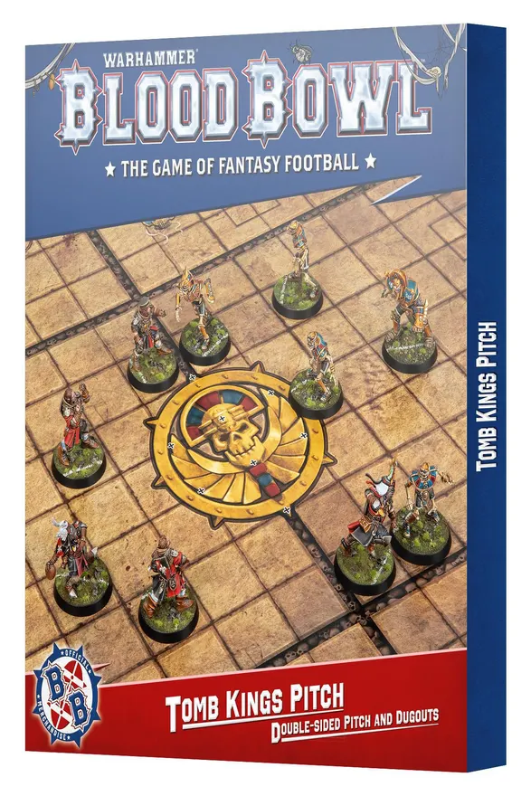 Games Workshop: Blood Bowl - Tomb Kings Pitch - Double-sided Pitch and Dugouts Set (202-60)