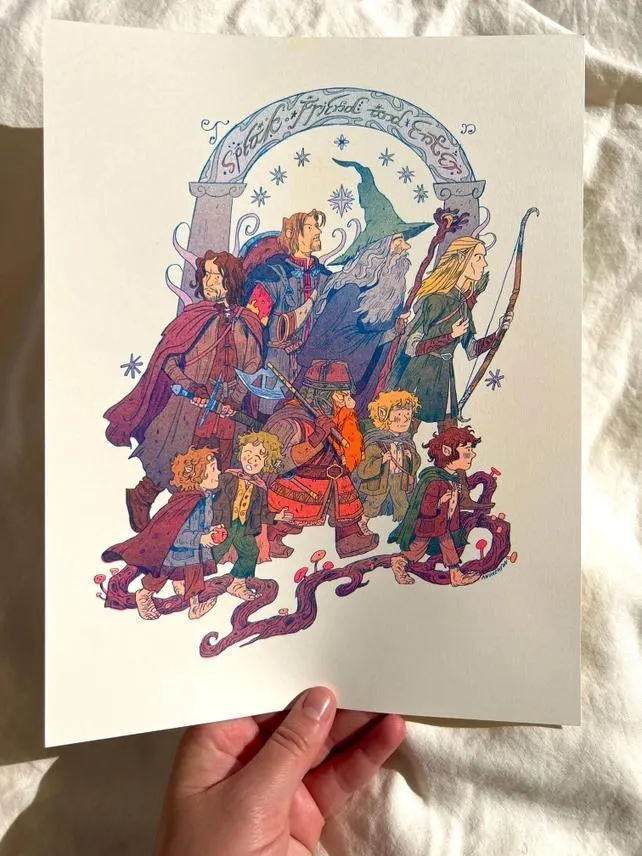 Natalie Andrewson: Print - Small 8.5 x 11 - Lord of the Rings - "Fellowship"