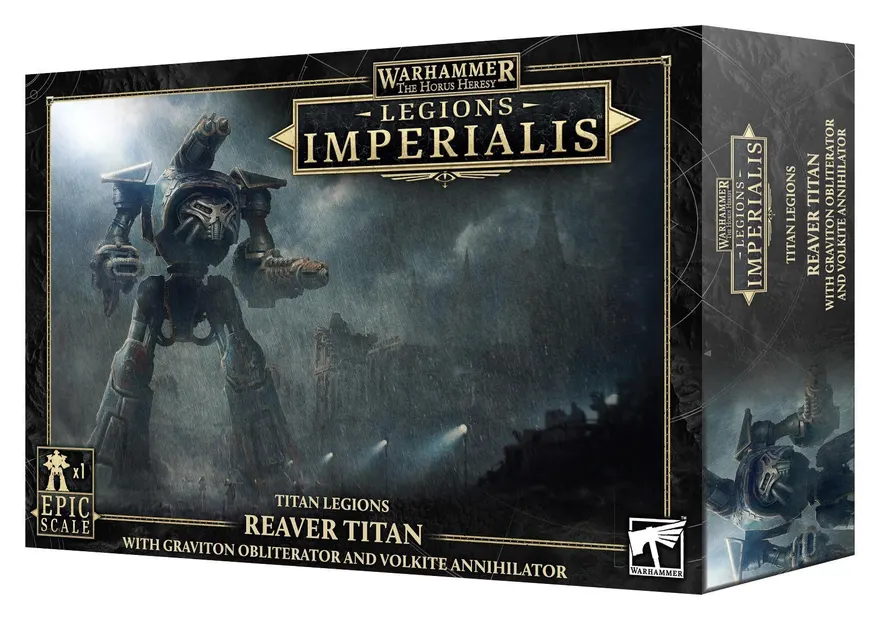 Games Workshop: Legions Imperialis - Reaver Titan with Gravition Obliterator and Volkite Annihilator (03-110)
