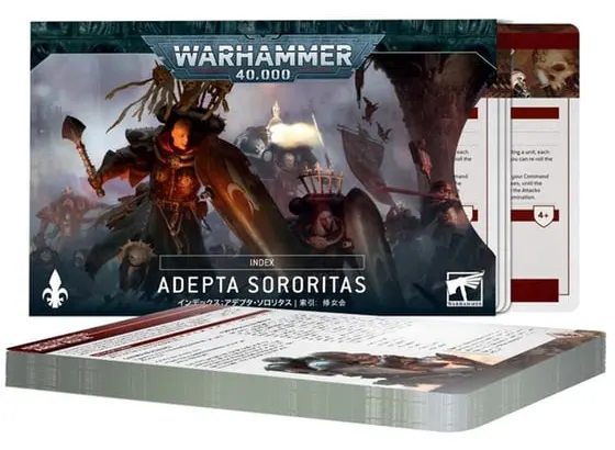 Index Cards: Adepta Sororitas Warhammer 40k Games Workshop