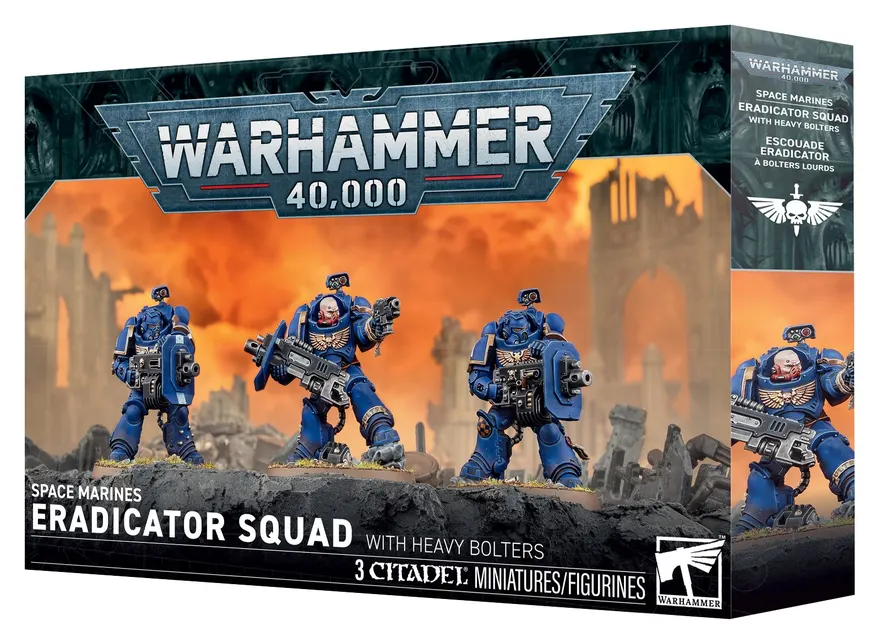 Space Marines 3 Eradicators With Heavy Bolters Armageddon Warhammer 40k Assembled