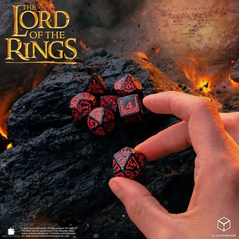 The Lord of the Rings Dice Set of 7 Mordor