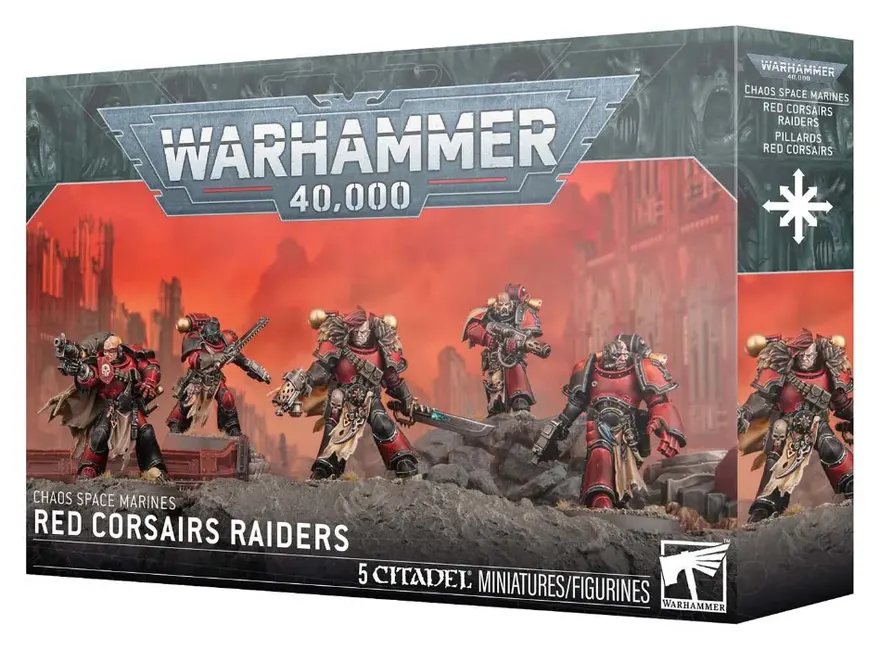Warhammer 40K Chaos Space Marines Asaltantes Corsarios Rojos 5 Miniaturas