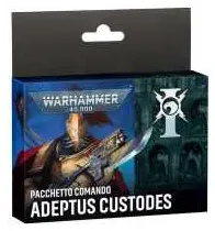 Pacchetto Comando set di carte e indicatori Adeptus Custodes warhammer 40k IN Italiano età 12+